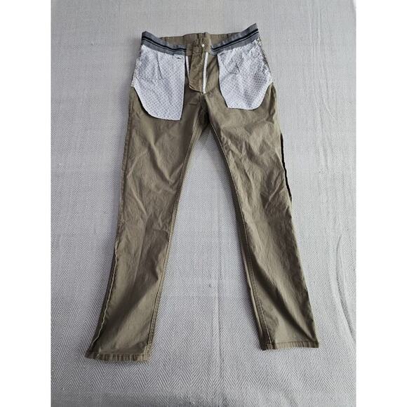 Member's Mark Mason Chino Men's W34xL32 Green Stretch Style M721480 5 Pocket - Picture 6 of 16